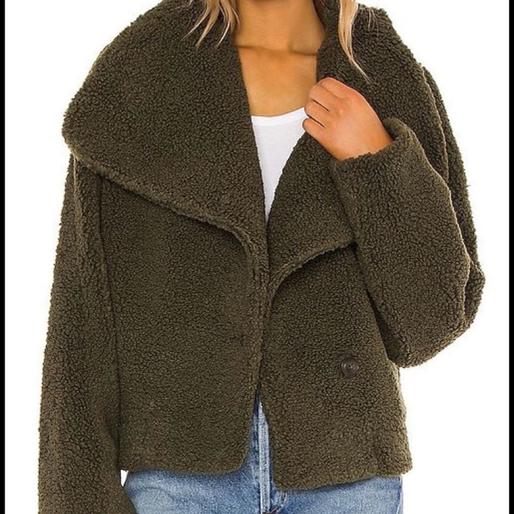 Free People Forest Green Teddy Jacket - Picture 5 of 5
